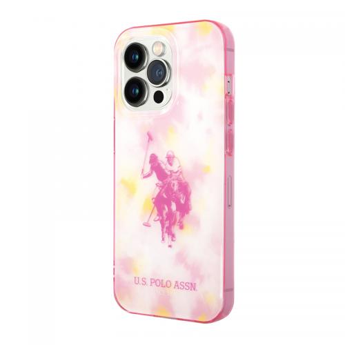 Futrola Polo With Tie Dye Design Horse Logo za Iphone 14 Pro pink Full ORG (USHCP14LUTIP) preview