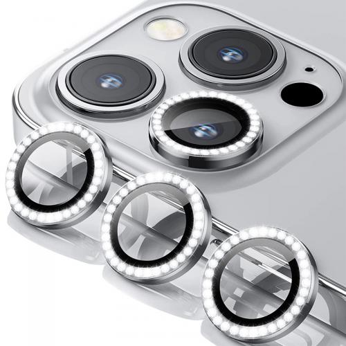 Zastita za kameru DIAMOND PREMIUM za Iphone 14 Pro srebrna preview