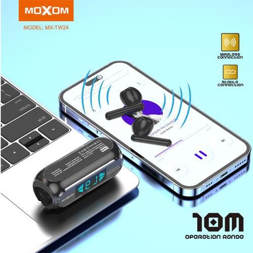 Slusalice Bluetooth Airpods Moxom MX-TW24 crne preview