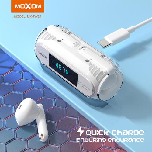 Slusalice Bluetooth Airpods Moxom MX-TW24 bele preview